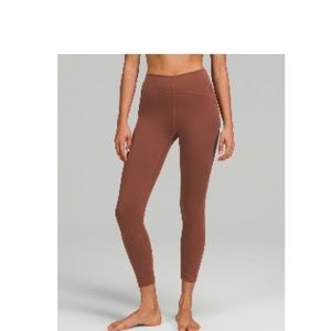 Lululemon instill high rise crop in ancient copper. Sz 6.